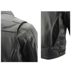 Milwaukee Leather 7.4V Mens True All Seasons Leather Jacket With Heated And Cool Technology -The Warming Store milwaukee leather 7 4v men s true all seasons leather jacket with heated and cool technology 103