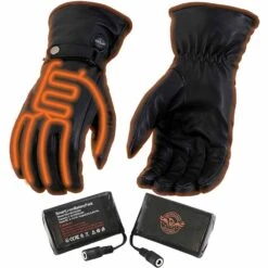 Milwaukee Leather Mens 7V Leather Heated Winter Gloves