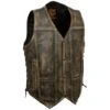 Milwaukee Leather Mens Brown Distressed 10 Pocket Vest -The Warming Store milwaukee leather men s brown distressed 10 pocket vest 83