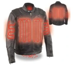 Milwaukee Leather Mens 12V Heated Motorcycle Jacket