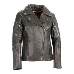 Milwaukee Leather Womens Lightweight Long Length Beltless Vented Biker Jacket