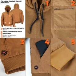 Mobile Warming 7.4V Mens Foreman 2.0 Heated Jacket -The Warming Store mobile warming 7 4v men s foreman 2 0 heated jacket 91