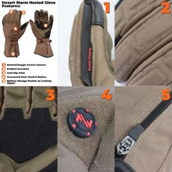 Mobile Warming 7.4V Unisex Desert Storm Heated Gloves -The Warming Store mobile warming 7 4v unisex desert storm heated gloves 110