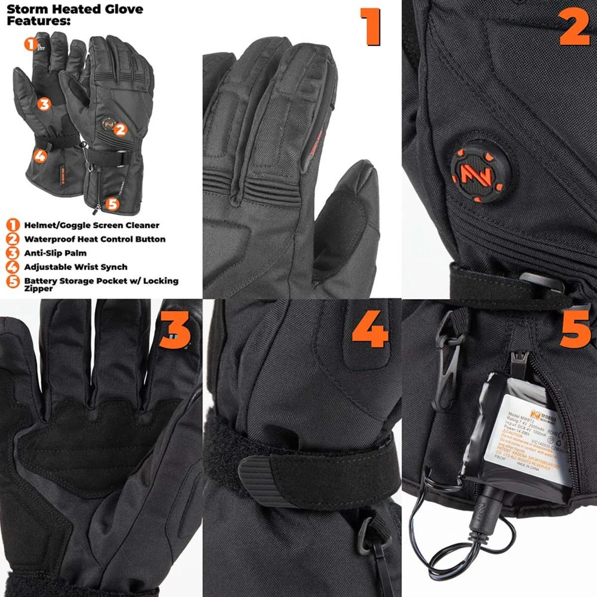 Mobile Warming 7.4V Unisex Storm Heated Gloves 7 Mobile Warming 7.4V Unisex Storm Heated Gloves - Image 5