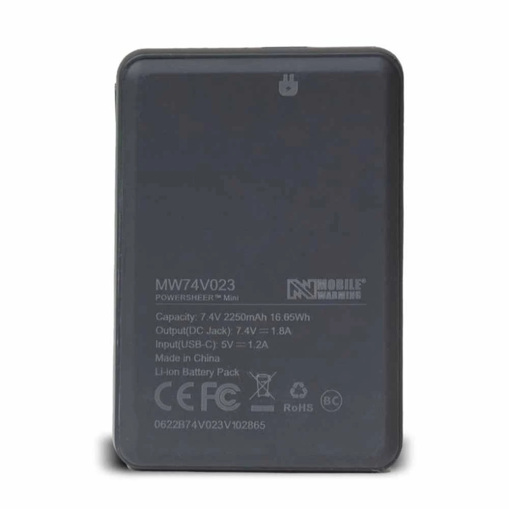 Mobile Warming Clamshell USB 7.4v Powersheer Mini Battery 2250mAh & Cable - Black 3 Mobile Warming Clamshell USB 7.4v Powersheer Mini Battery 2250mAh & Cable - Black