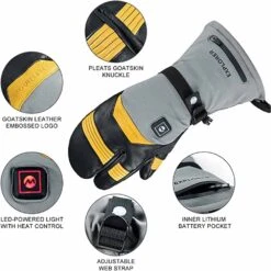 Mount Tec Explorer 5 Heated Performance 3 - Finger Ski Gloves -The Warming Store mount tec explorer 5 heated performance 3 finger ski gloves 14