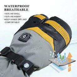 Mount Tec Explorer 5 Heated Performance 3 - Finger Ski Gloves -The Warming Store mount tec explorer 5 heated performance 3 finger ski gloves 16