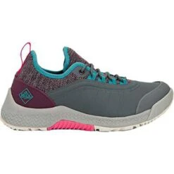 Muck Womens Outscape Lace Up Shoes - Dark Grey/Teal/Pink -The Warming Store muck women s outscape lace up shoes dark grey teal pink 114