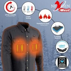 NexGen Heat Mens Scorcher Classic Denim Heated Jacket 11 NexGen Heat Mens Scorcher Classic Denim Heated Jacket -The Warming Store nexgen heat men s scorcher classic denim heated jacket 20