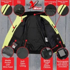 NexGen Heat Mens Sledge High-Viz Textile Heated Jacket -The Warming Store nexgen heat men s sledge high viz textile heated jacket 19