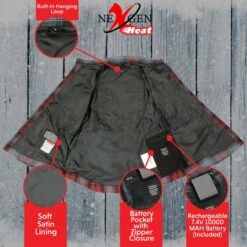 NexGen Heat Womens Bonnie Flannel Long Sleeve Heated Shirt -The Warming Store nexgen heat women s bonnie flannel long sleeve heated shirt 43