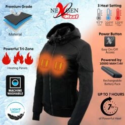 NexGen Heat Womens Igniter Soft-Shell Heated Hooded Jacket 11 NexGen Heat Womens Igniter Soft-Shell Heated Hooded Jacket -The Warming Store nexgen heat women s igniter soft shell heated hooded jacket 44