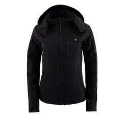 NexGen Heat Womens Ruffled Soft-Shell Heated Hooded Jacket