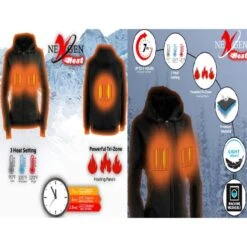 NexGen Heat Womens Toasty Heated Hoodie -The Warming Store nexgen heat women s toasty heated hoodie 41