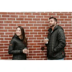 Open Box ActionHeat 5V Battery Heated Insulated Puffer Jacket W/ Hood - Womens -The Warming Store open box actionheat 5v battery heated insulated puffer jacket w hood women s 98