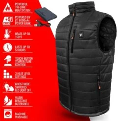 Open Box ActionHeat 5V Battery Heated Insulated Puffer Vest - Mens -The Warming Store open box actionheat 5v battery heated insulated puffer vest men s 401