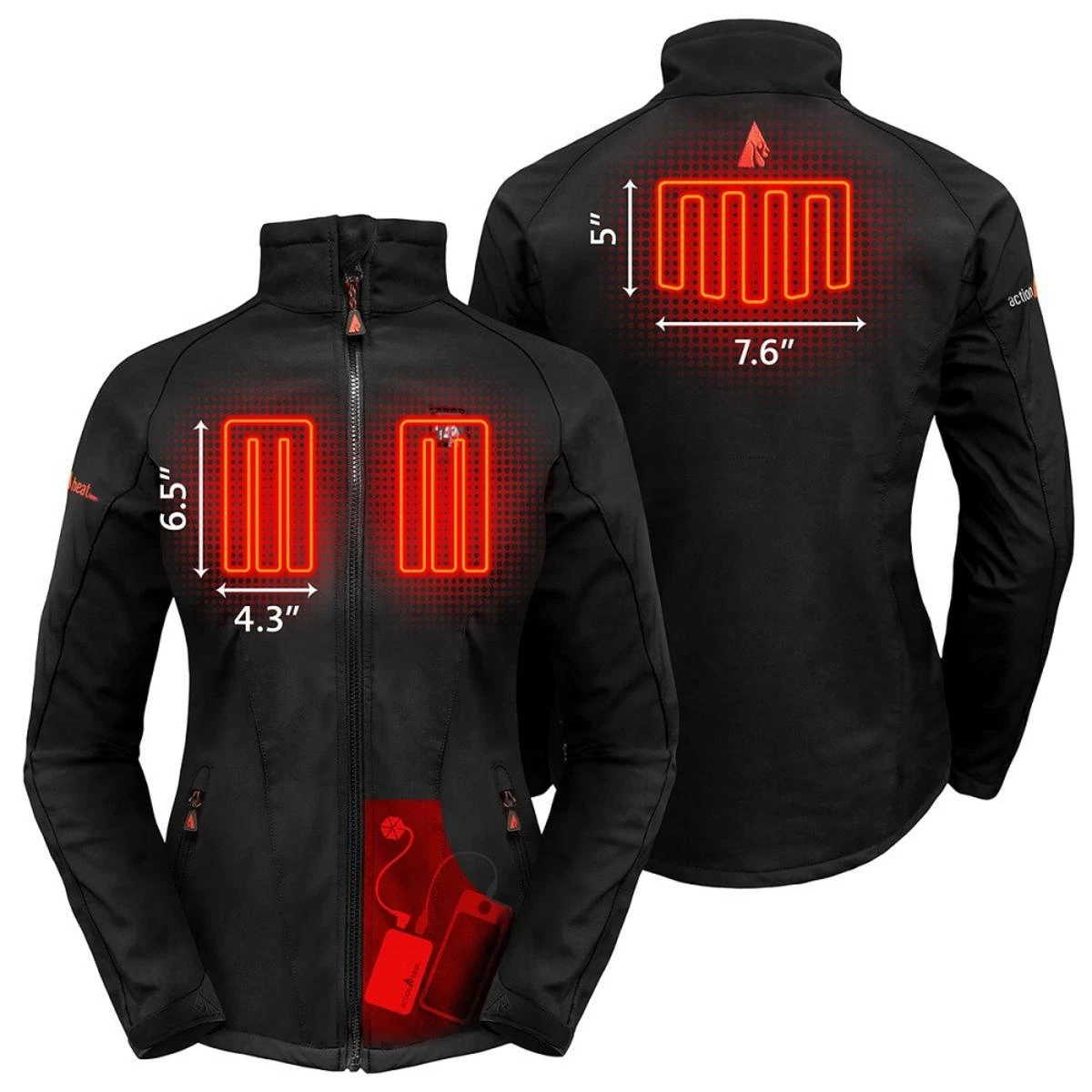 Open Box ActionHeat 5V Battery Heated Softshell Jacket - Womens 6 Open Box ActionHeat 5V Battery Heated Softshell Jacket - Womens - Image 4