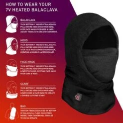 Open Box Aheata 7V Battery Heated Balaclava -The Warming Store open box aheata 7v battery heated balaclava 16
