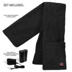 Open Box Aheata 7V Battery Heated Fleece Scarf -The Warming Store open box aheata 7v battery heated fleece scarf 8
