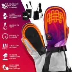 Open Box Aheata 7V Battery Heated Mittens - Unisex -The Warming Store open box aheata 7v battery heated mittens unisex 14