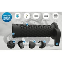 Oxford Heaterz Premium - Retro Heated Grips With Waterproof Connectors -The Warming Store oxford heaterz premium retro heated grips with waterproof connectors 160