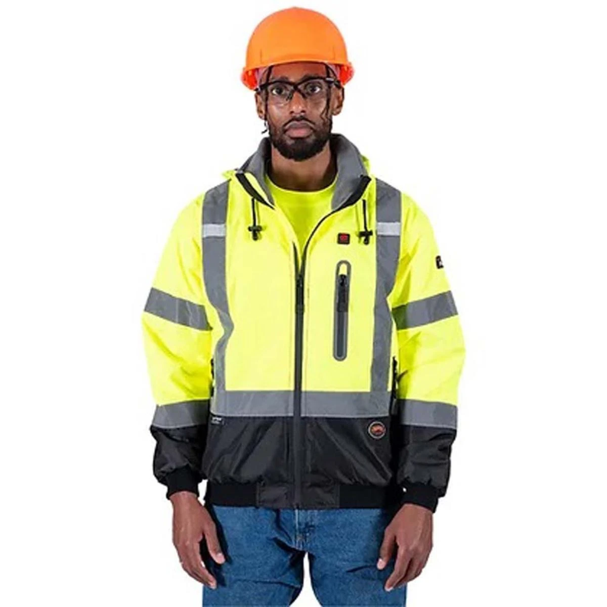 Pioneer Hi-Vis Waterproof Heated Safety Nano Bomber Jacket (Jacket Only) 7 Pioneer Hi-Vis Waterproof Heated Safety Nano Bomber Jacket (Jacket Only) - Image 5