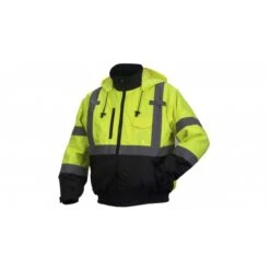 Pyramex Safety Heated Hi-Vis Lime Bomber Jacket
