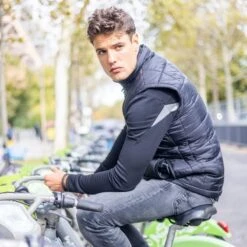 Racer Mens The District Heated Sleeveless Down Jacket -The Warming Store racer men s the district heated sleeveless down jacket 112