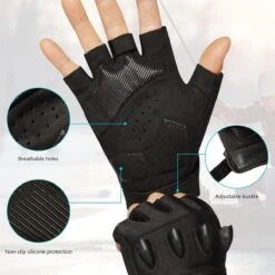 Savior Heat LED Flashlight Half Finger Cycling Gloves With Rechargeable Battery -The Warming Store savior heat led flashlight half finger cycling gloves with rechargeable battery 132