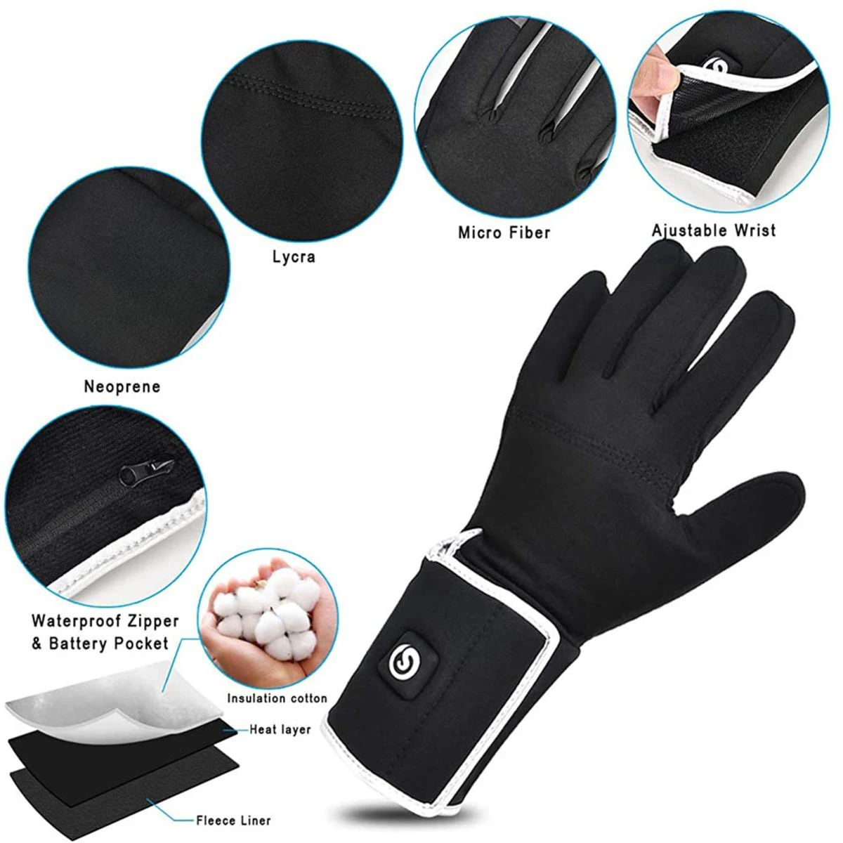 Savior Heat Unisex Electric Rechargeable Heated Liner Gloves 5 Savior Heat Unisex Electric Rechargeable Heated Liner Gloves - Image 3