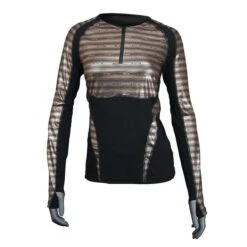 Seirus Womens Heatwave Mapped Base Layer Long Sleeve 1/4 Zip Top