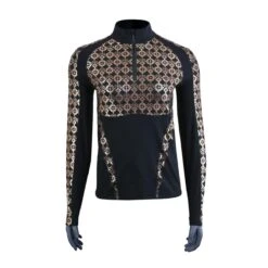 Seirus Womens Heatwave Mapped Long Sleeve 1/4 Zip Mock Top -The Warming Store seirus women s heatwave mapped long sleeve 1 4 zip mock top 112