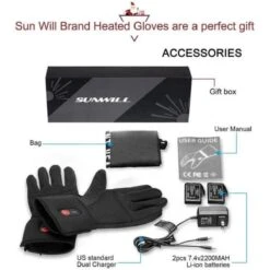 Sun Will Unisex Electric Rechargeable Battery Heated Hand Warmer Glove Liners -The Warming Store sun will unisex electric rechargeable battery heated hand warmer glove liners 143