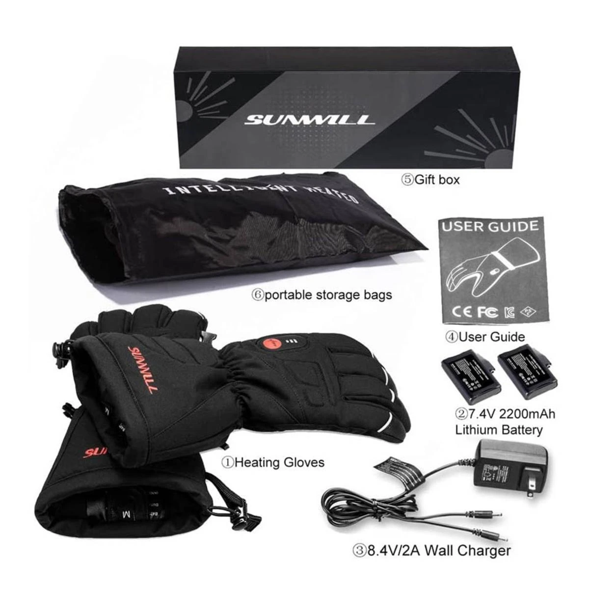 Sun Will Unisex Electric Rechargeable Heated Gloves For Cycling, Motorcycle & Skiing 8 Sun Will Unisex Electric Rechargeable Heated Gloves For Cycling, Motorcycle & Skiing - Image 6