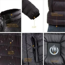 Venture Heat Mens Delspring 5V Battery Heated Down Puffer Jacket -The Warming Store venture heat men s delspring 5v battery heated down puffer jacket 113