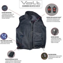 Volt Heat 5V Carbon Heated Fleece Vest -The Warming Store volt heat 5v carbon heated fleece vest 119