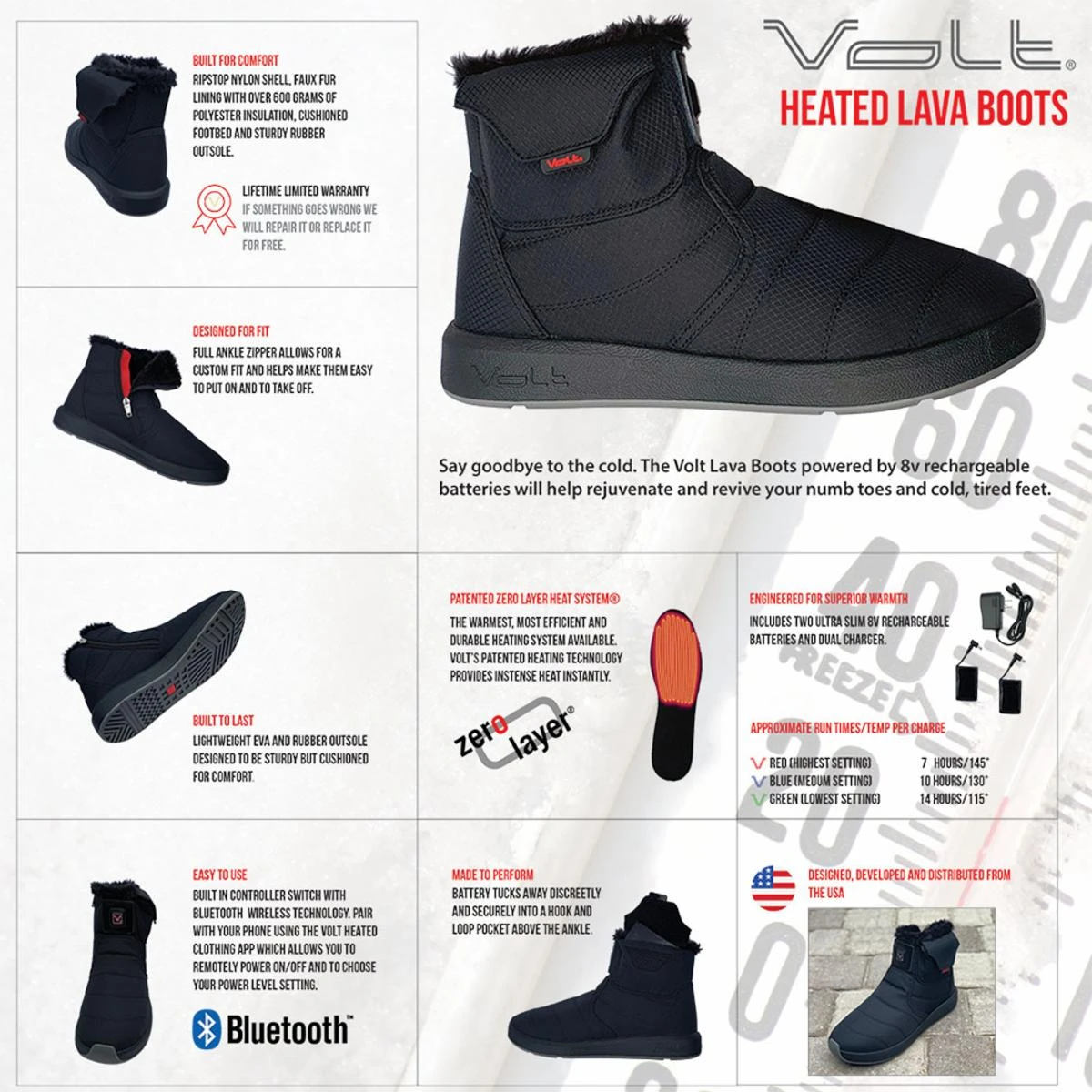 Volt Heat 8V Heated Lava Boots - Indoor/Outdoor 8 Volt Heat 8V Heated Lava Boots - Indoor/Outdoor - Image 6