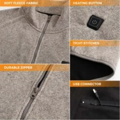 Weston Store Mens Heated Fleece Jacket -The Warming Store weston store men s heated fleece jacket 139