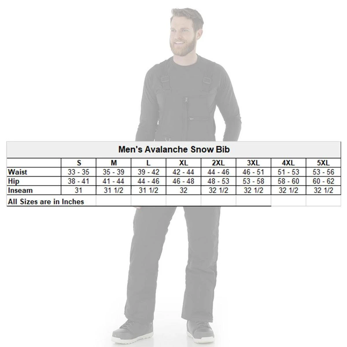 Winters Edge Mens Avalanche Snow Bib 7 Winters Edge Mens Avalanche Snow Bib - Image 5