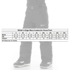 Winters Edge Mens Avalanche Snow Pants -The Warming Store winter s edge men s avalanche snow pants 122