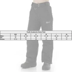 Winters Edge Youth Avalanche Snow Pants -The Warming Store winter s edge youth avalanche snow pants 120